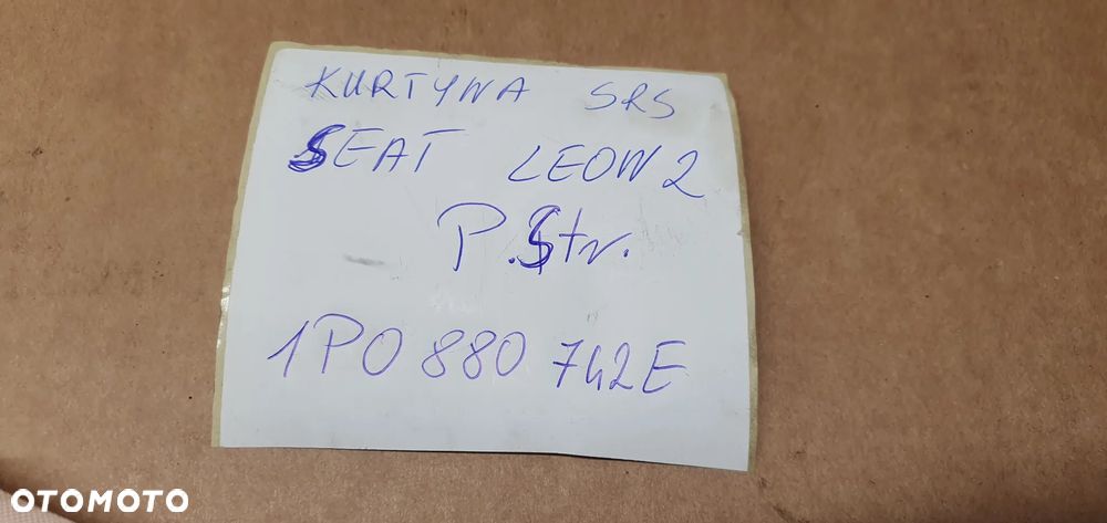 Kurtyna airbag boczna prawa Seat Leon II 1P0880742E - 7