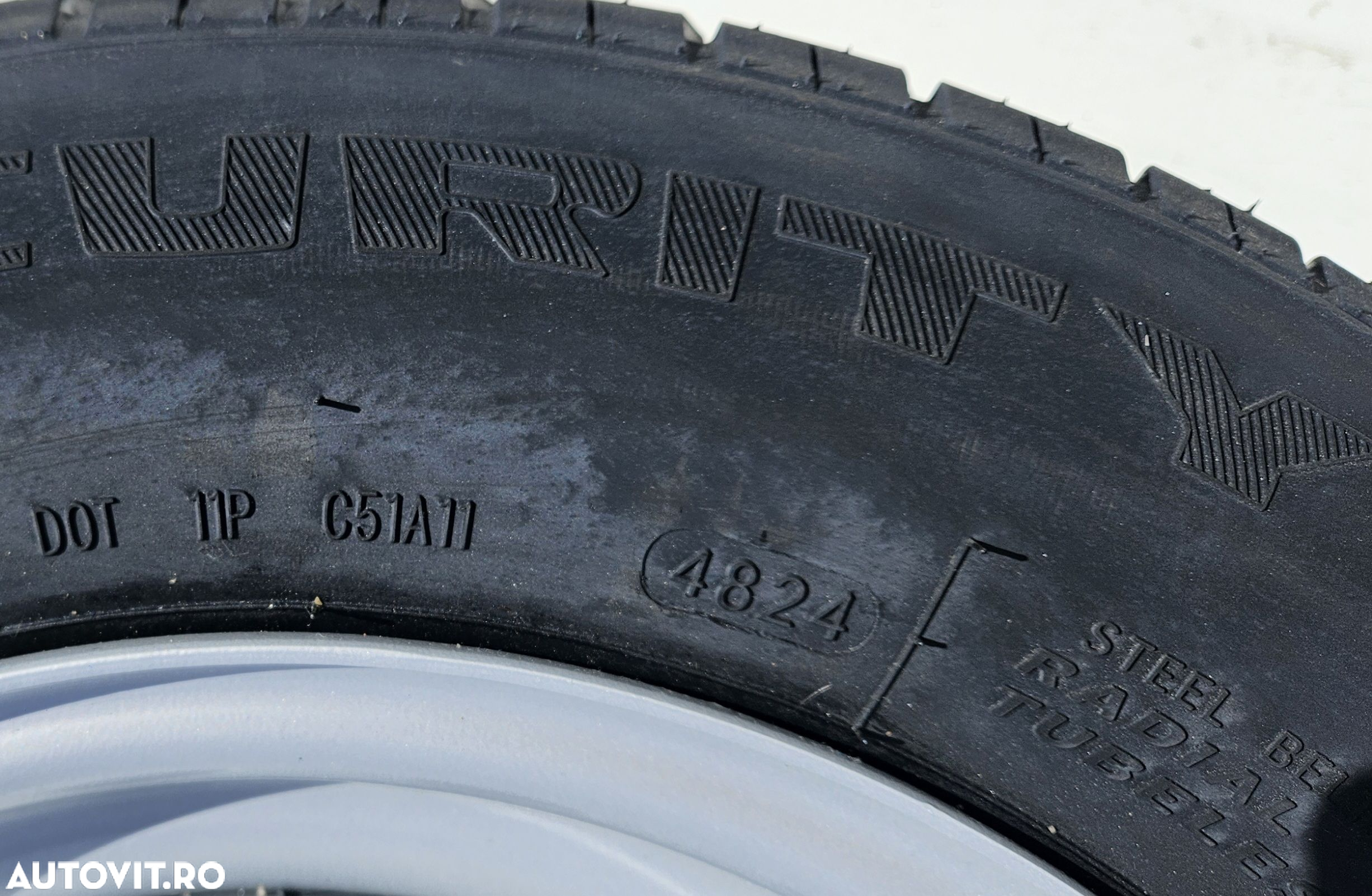 Roata remorca 155/80 R13 84N, Anvelopa SECURITY M+S pe Janta 4.5Jx13 - 4
