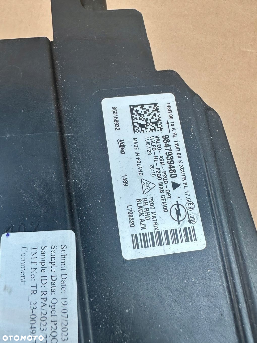 OPEL MOKKA B LAMPA PRAWA PRZOD PRZEDNIA FULL LED 9847939180 - 3