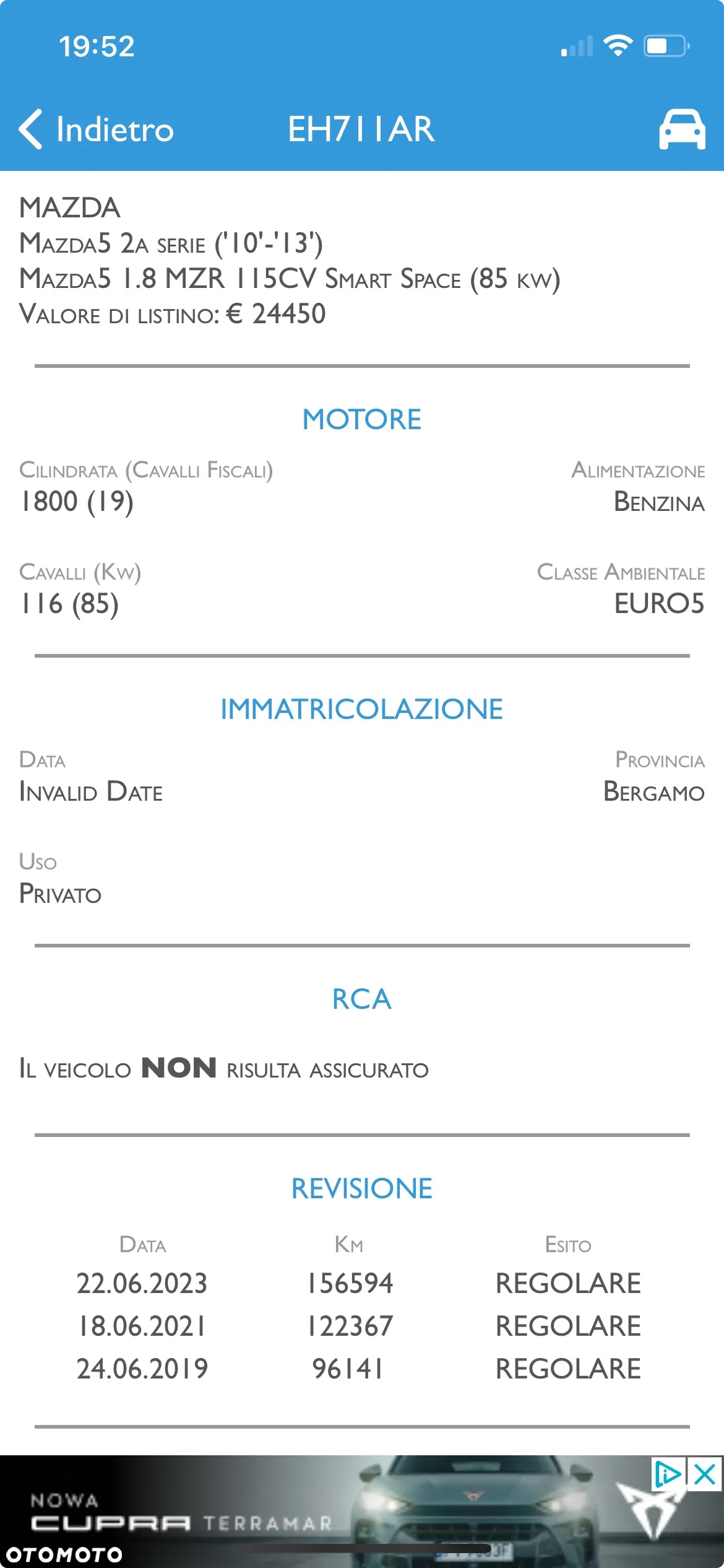 Mazda 5 1.8 Exclusive + - 19