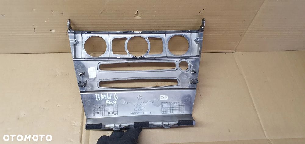Ramka konsoli dekor panelu nawiewu BMW 6 E63 7072730 - 6