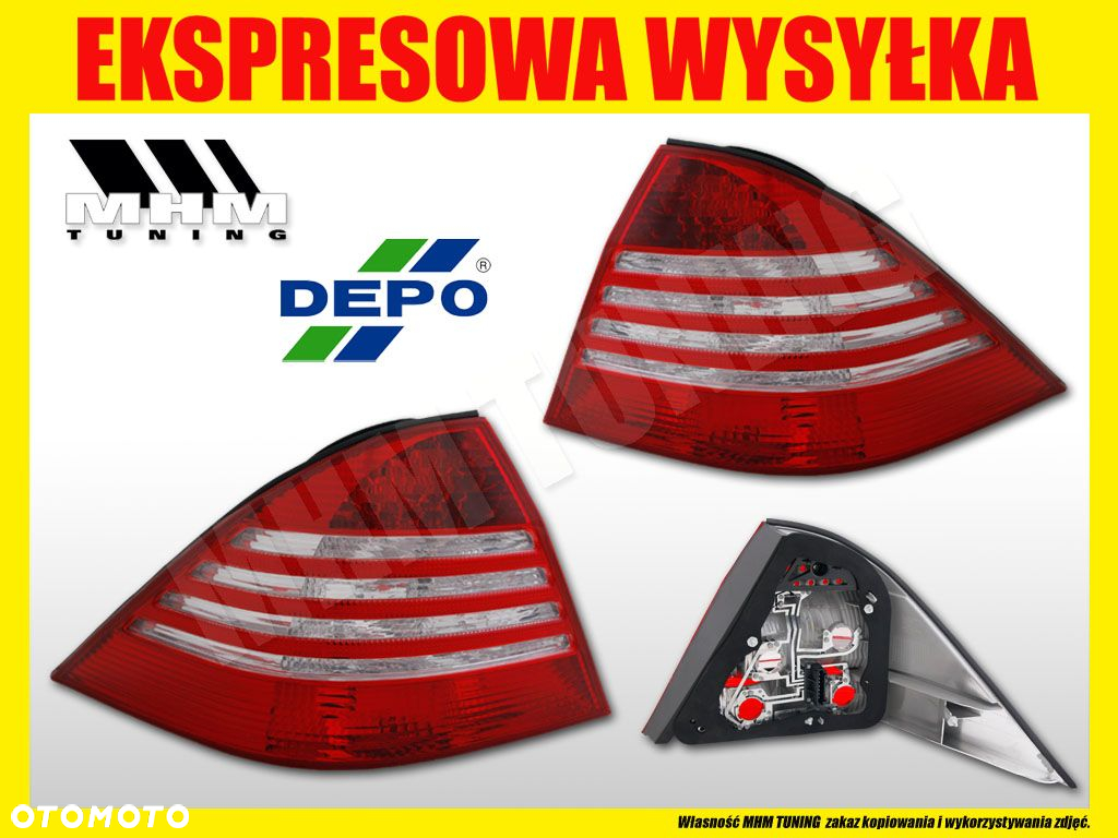 LAMPA TYL MERCEDES S-KLASA W 220 LIFT LED DEPO FK - 2