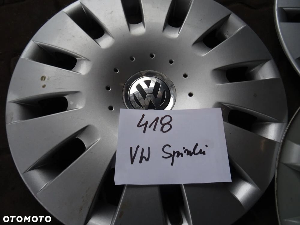 VOLKSWAGEN Oryginalne Kołpaki 15 na spinki do felg z rozstawem 5x100 - 8