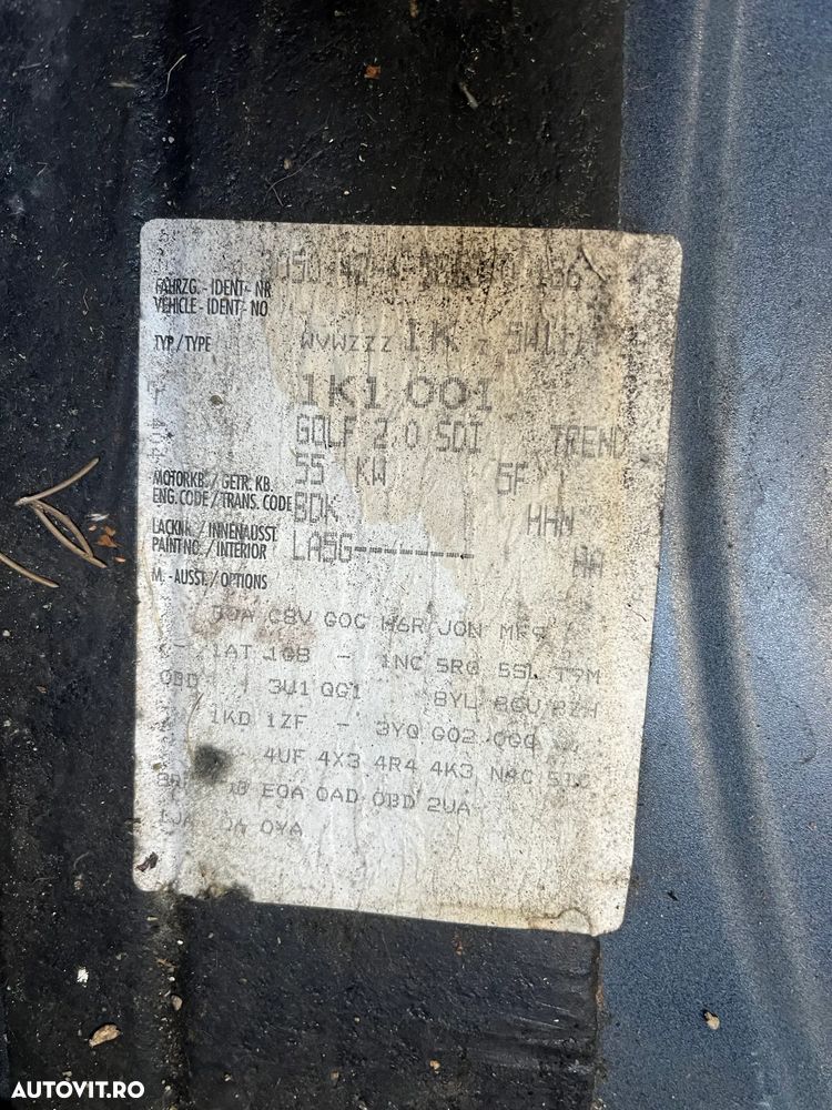 Dezmembrez VW Volkswagen Golf 5 albastru 2.0 SDI cod BDK 55KW LA5G - 11