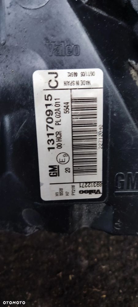 OPEL VECTRA C LAMPA PRZEDNIA LEWY PRZÓD 13170915 - 5