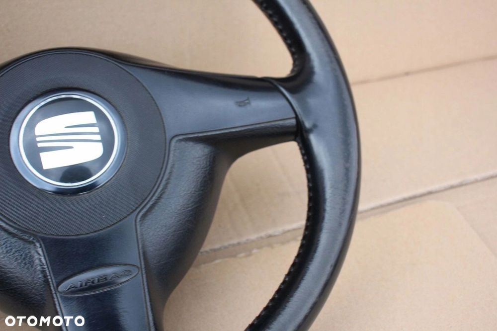 Kierownica Seat Leon I Toledo II oryginalna z poduszką skóra TPO SPORT - 13