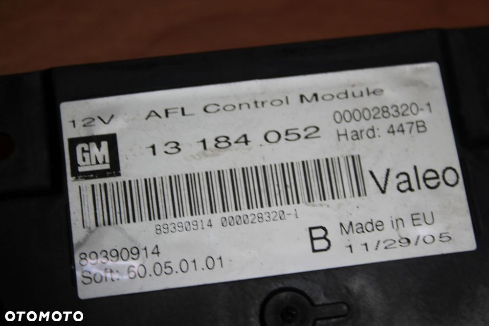 MODUŁ ŚWIATEŁ AFL STEROWNIK BI XENON  OPEL VECTRA C LIFT SIGNUM 13184052 - 5