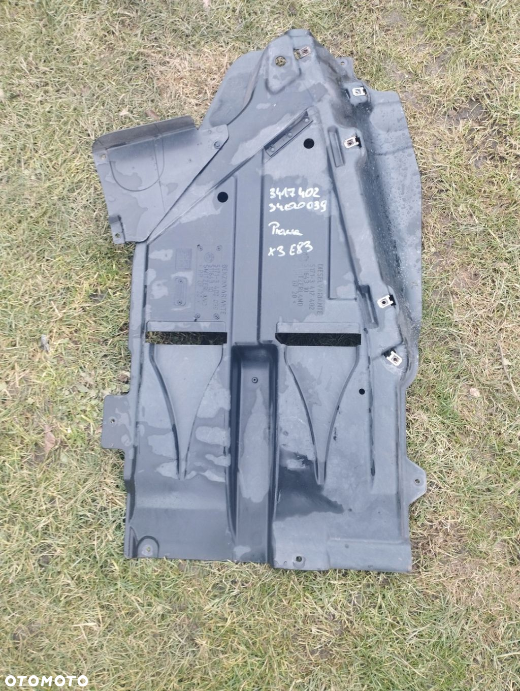PŁYTA OSŁONA LEWA ZBIORNIKA BMW X3 E83 3400039 3417402 - 5