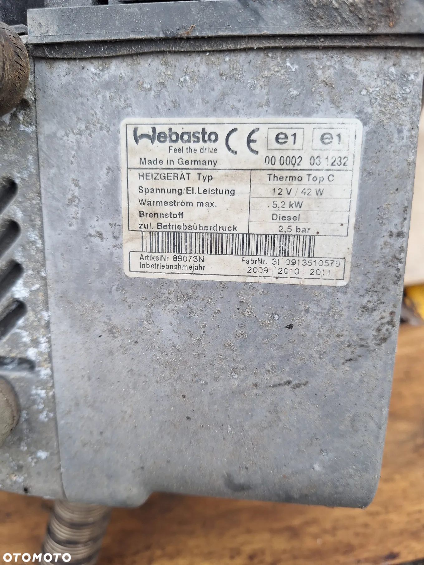 WEBASTO PIEC OGRZEWANIE POSTOJOWE VW T5 07R Thermo Top C / E - 3