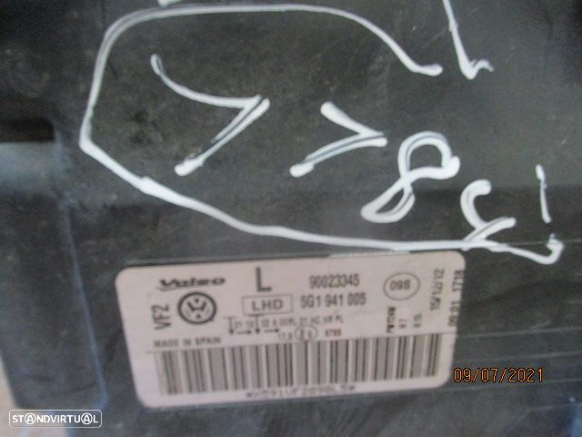Farol 5G1941005 VW GOLF 7 2014 ESQ H7+H15 VALEO - 3