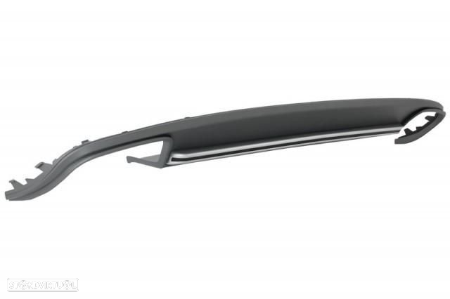 Difusor com Ponteiras Audi A4 B8 (2008 a 2012) Look S4 - 2