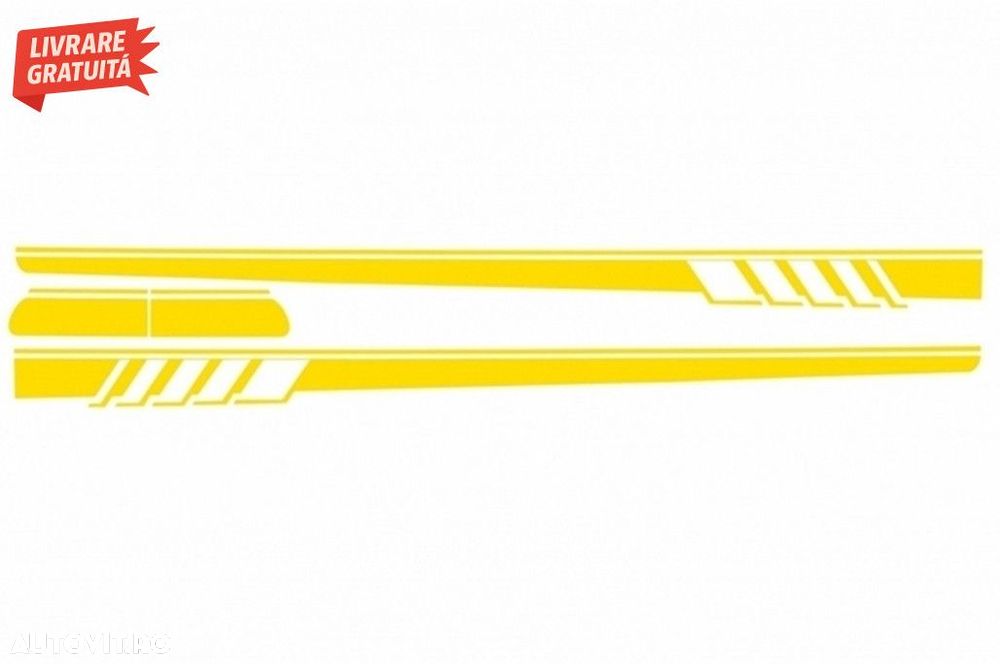 Set Stickere Capota/Plafon/Portbagaj si Laterale Galben Mat Mercedes C - 5