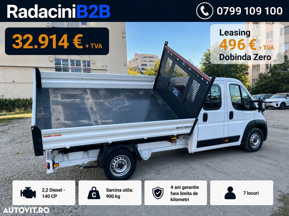 Fiat Fiat Ducato Basculabil 3 Părți ,7 Locuri, 900 kg, Dobândă 0% - 7