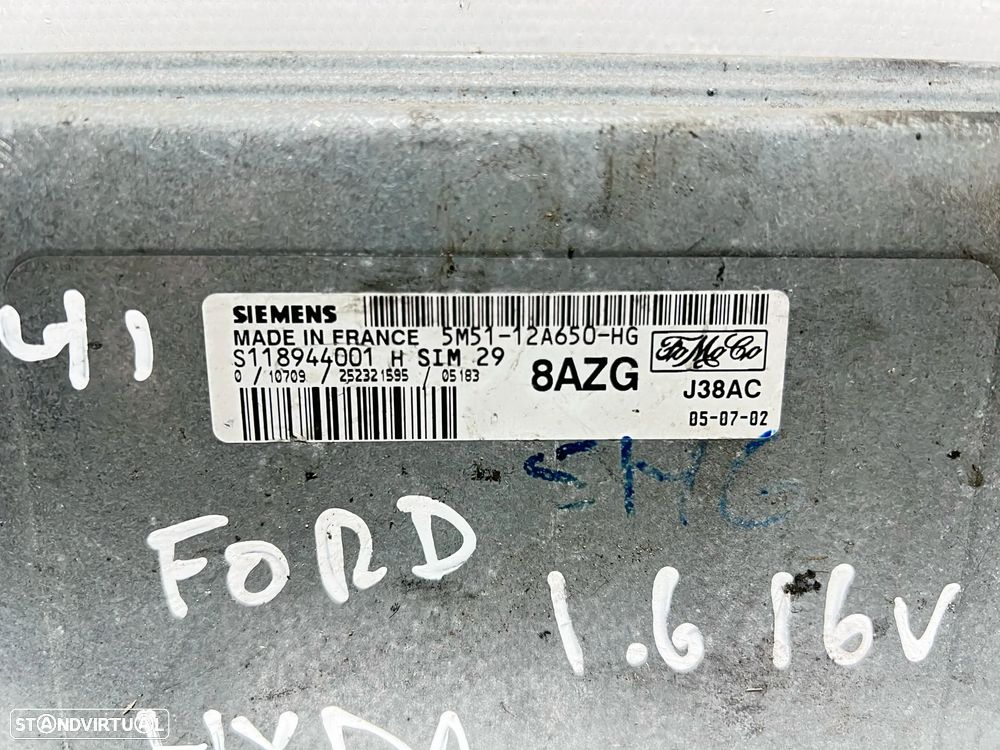 .Centralina Motor Original Siemens Ford HXDA 5M51-12A650-HG / S118944001 - 1