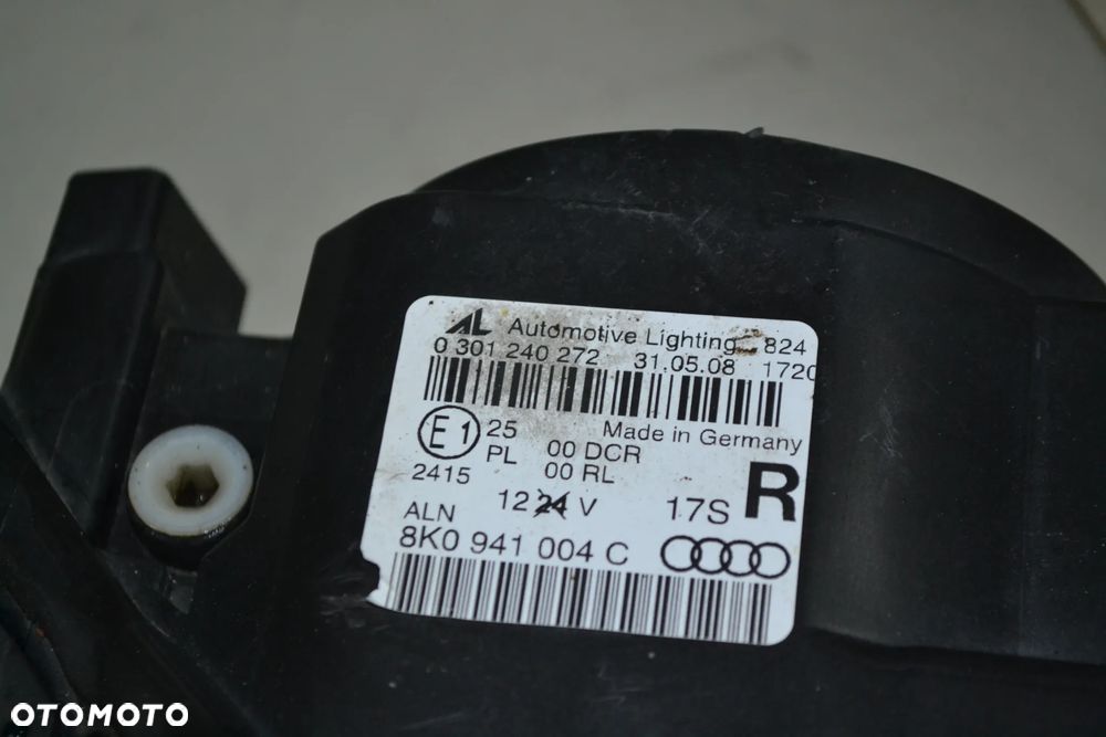 AUDI A4 B8 08-12 LAMPA PRZÓD PRZEDNIA PRAWA BI-XENON KOMPLETNA 8K0941004C - 5