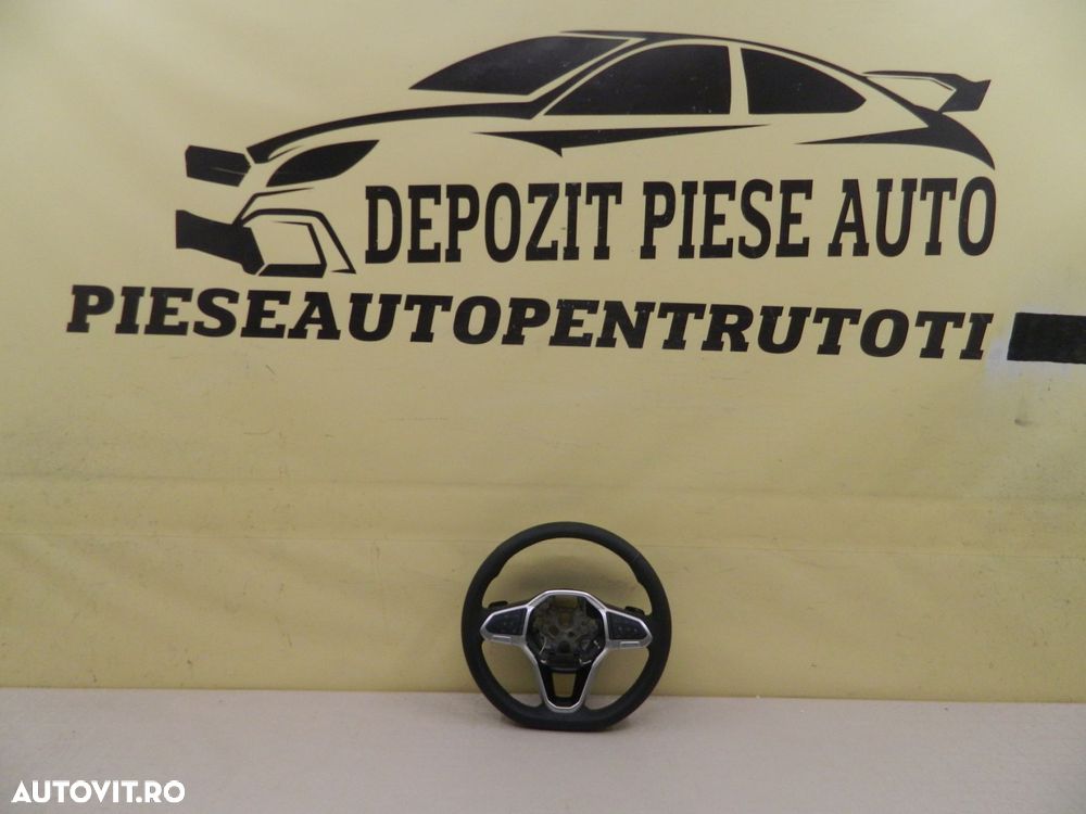 Volan piele VW Passat / Tiguan / Golf 8, 2015, 2016, 2017, 2018, 2019, 2020, 2021, 2022, 2023, 2024, cod origine 3G0419089. Cu comenzi si padele. - 1