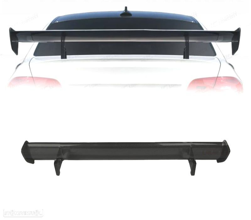 AILERON SPOILER CHEVROLET DAEWOO NUBIRA 99-03 LOOK GTS PRETO BRILHANTE - 1