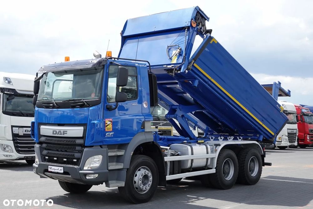 DAF CF 460 / 6x4 / WYWROTKA / HYDROBURTA / HYDROKLAPA / EURO 6 / 2016 ROK / OPONY 100 % / - 1