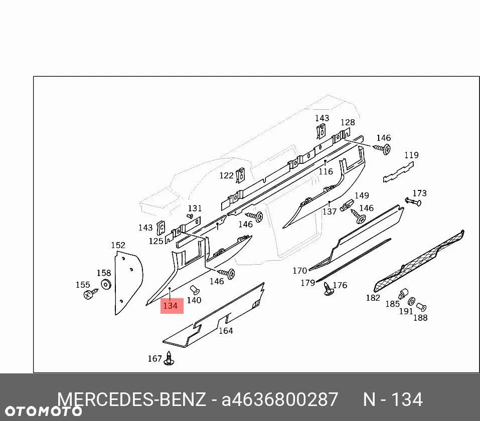 Obudowa panel kolumny kierowniczej G-klasa w463 przedlift4636800287 - 2