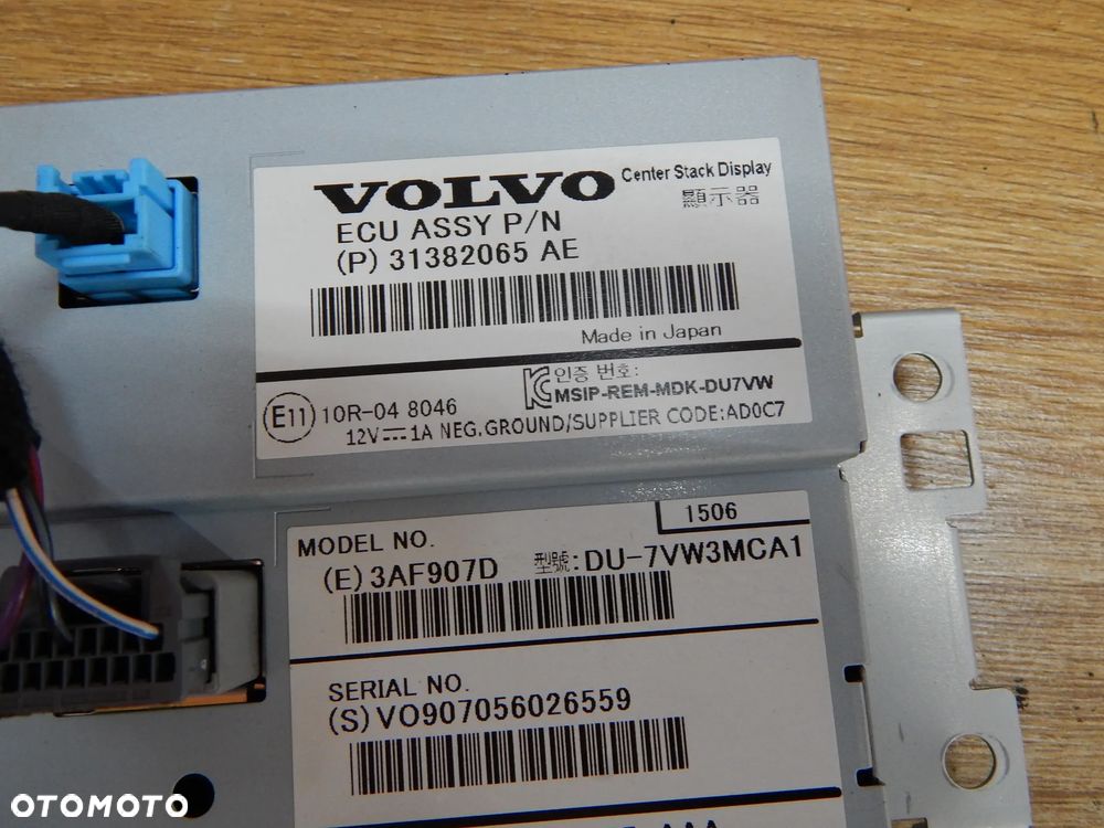 Radio moduł wzmacniacz ekran wyświetlacz Volvo S60 V60 II xc60 v40 v70 10-18  Łuków części - 8