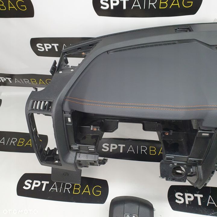 DODGE RAM SKÓRA DESKA ROZDZIELCZA KONSOLA KOKPIT PULPIT PODUSZKI AIRBAG AIR BAG PASY KIT SET - 2