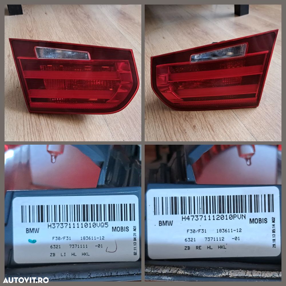 Lampa stop tripla stanga dreapta spate portbagaj haion aripa Bmw X6 F16, X6 M F86, X1 E84, Seria 3 F30, F80 M3, F35, F31, 316d 316d 316i 318d 318dX 320d ed 320d 320dX - 6
