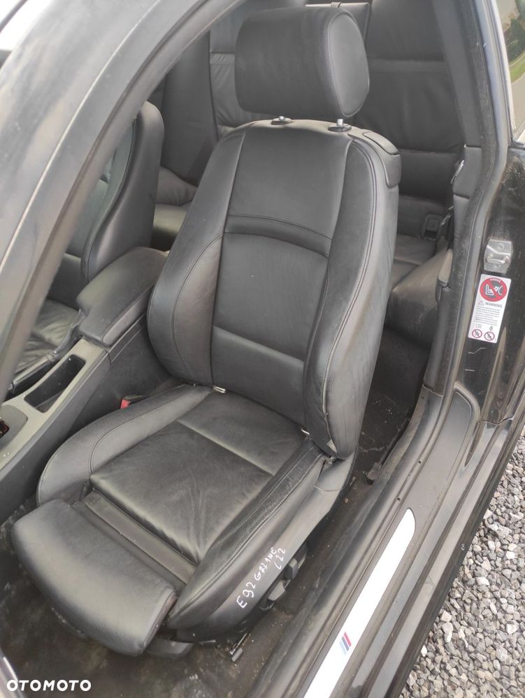 FOTEL LEWY PRZÓD PRZEDNI M PAKIET CZARNA SKÓRA GRZANY BMW E92 LIFT - 1