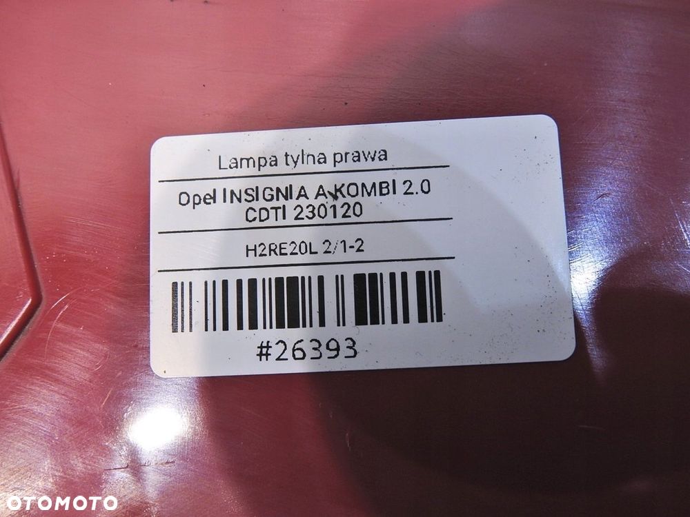 LAMPA PRAWA TYLNA TYŁ OPEL INSIGNIA A KOMBI - 6