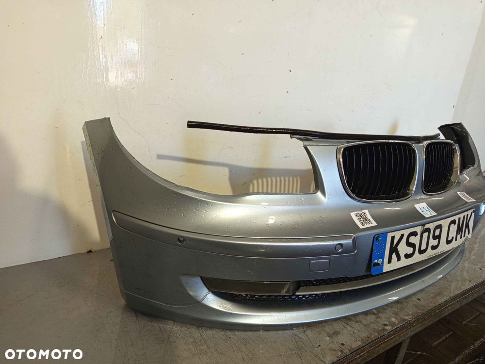+ ZDERZAK PRZÓD PRZEDNI BMW SERIA 1 I E87 LIFT FL BLUE WATER BŁĘKITNY PDC CZUJNIKI HALOGENY - 3