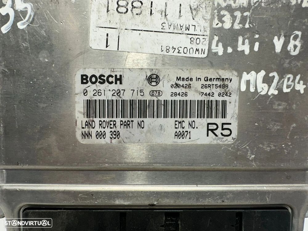 .Centralina Motor Original Land Range Rover BMW Bosch M62B44 NNN 000 390 / 0 261 207 715 2002 - 2006 - 7