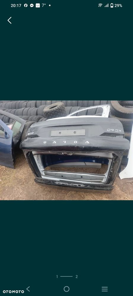 VOLVO XC60 II klapa bagażnika tył