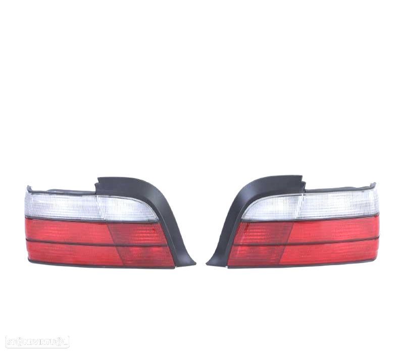 FAROLINS TRASEIROS BMW E36 COUPE CABRIO VERMELHO BRANCO LOOK M3 - 2