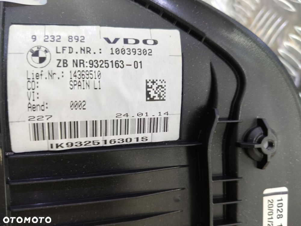 BMW F20 F21 LICZNIK ZEGARY DIESEL EUROPA 9232892 - 3