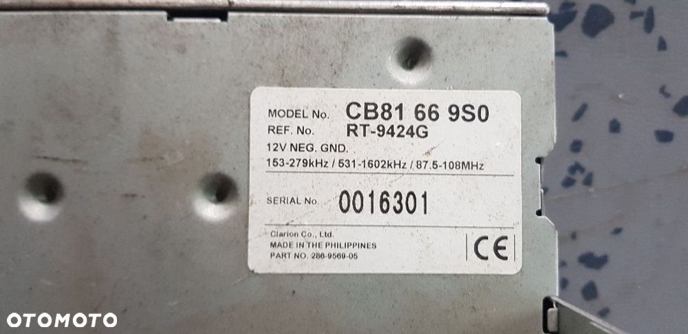 MAZDA PREMACY RADIO CB81669S0 - 2