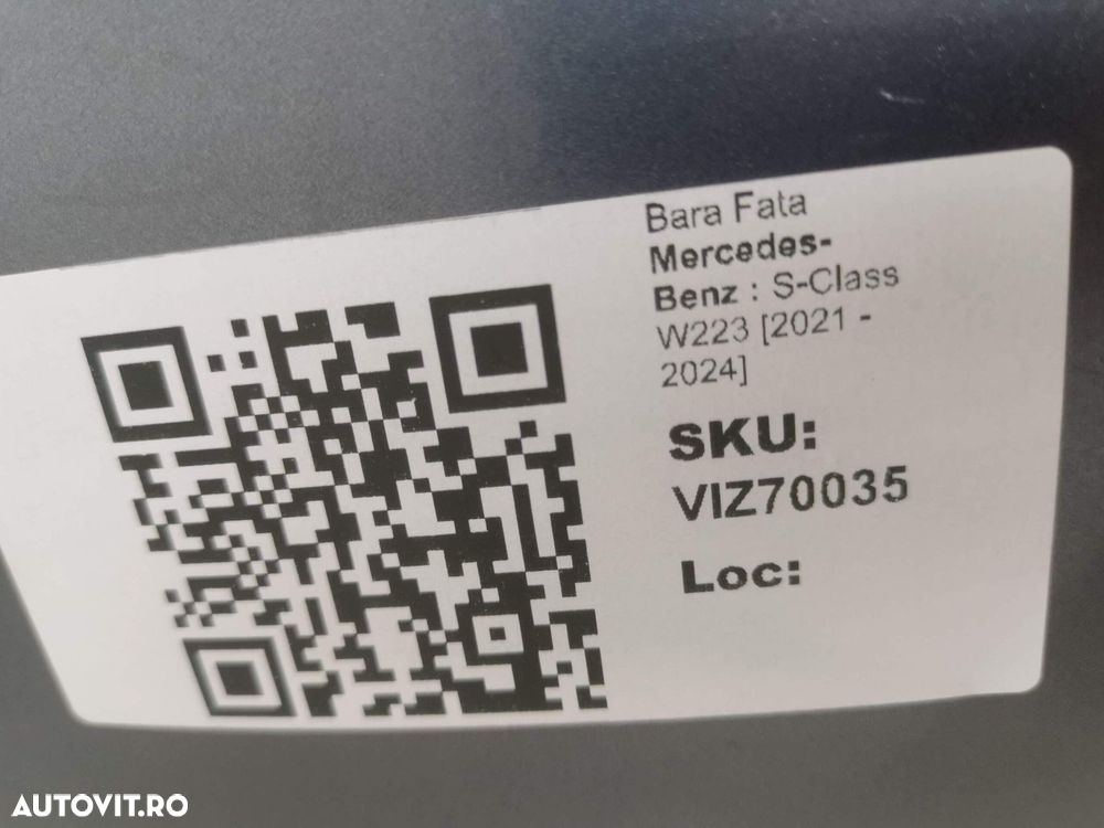 Bara Fata Mercedes-Benz  S-Class W223 2021 2022 2023 2024 AMG Original - 8