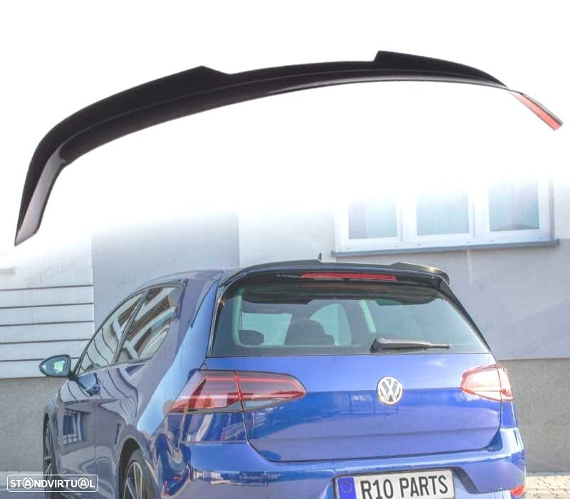 SPOILER AILERON VOLKSWAGEN VW GOLF 7 13-20 LOOK R-LINE PRETO BRILHANTE - 1