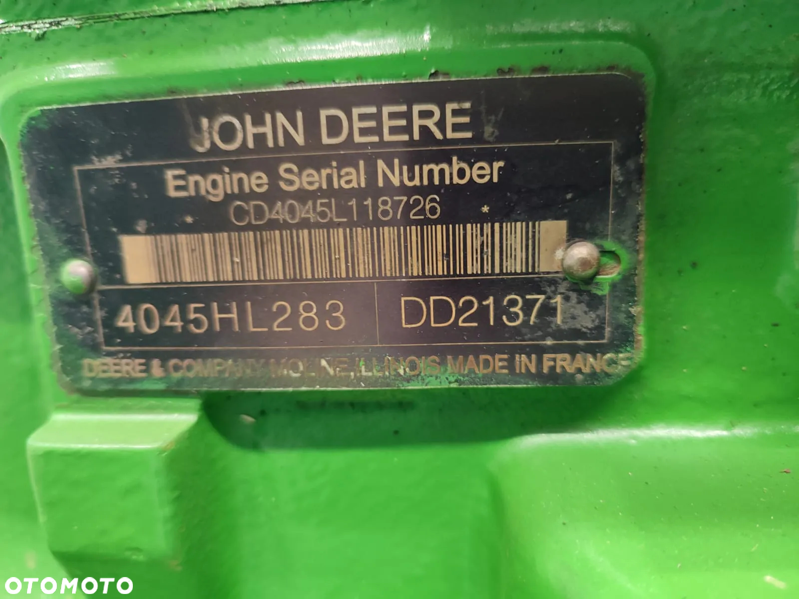 Słupek silnika 4045HL283 JOHN DEERE 6430 - 13