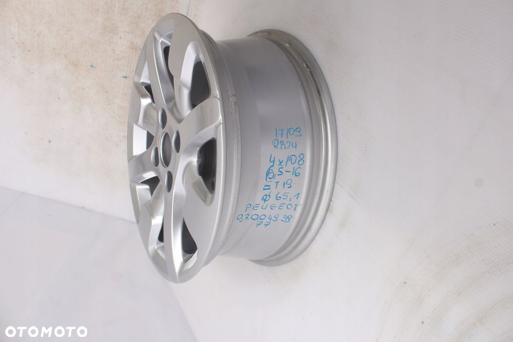 FELGA ALUMINIOWA 9800493977 PEUGEOT 4X108 16 ET19 - 2