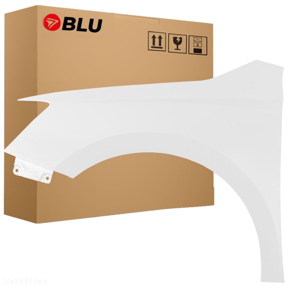 BLU Błotnik Skoda Fabia III 3 NJ3 LS9R Lewe Biały 2014-2018 przód GletscherWeiss - 1