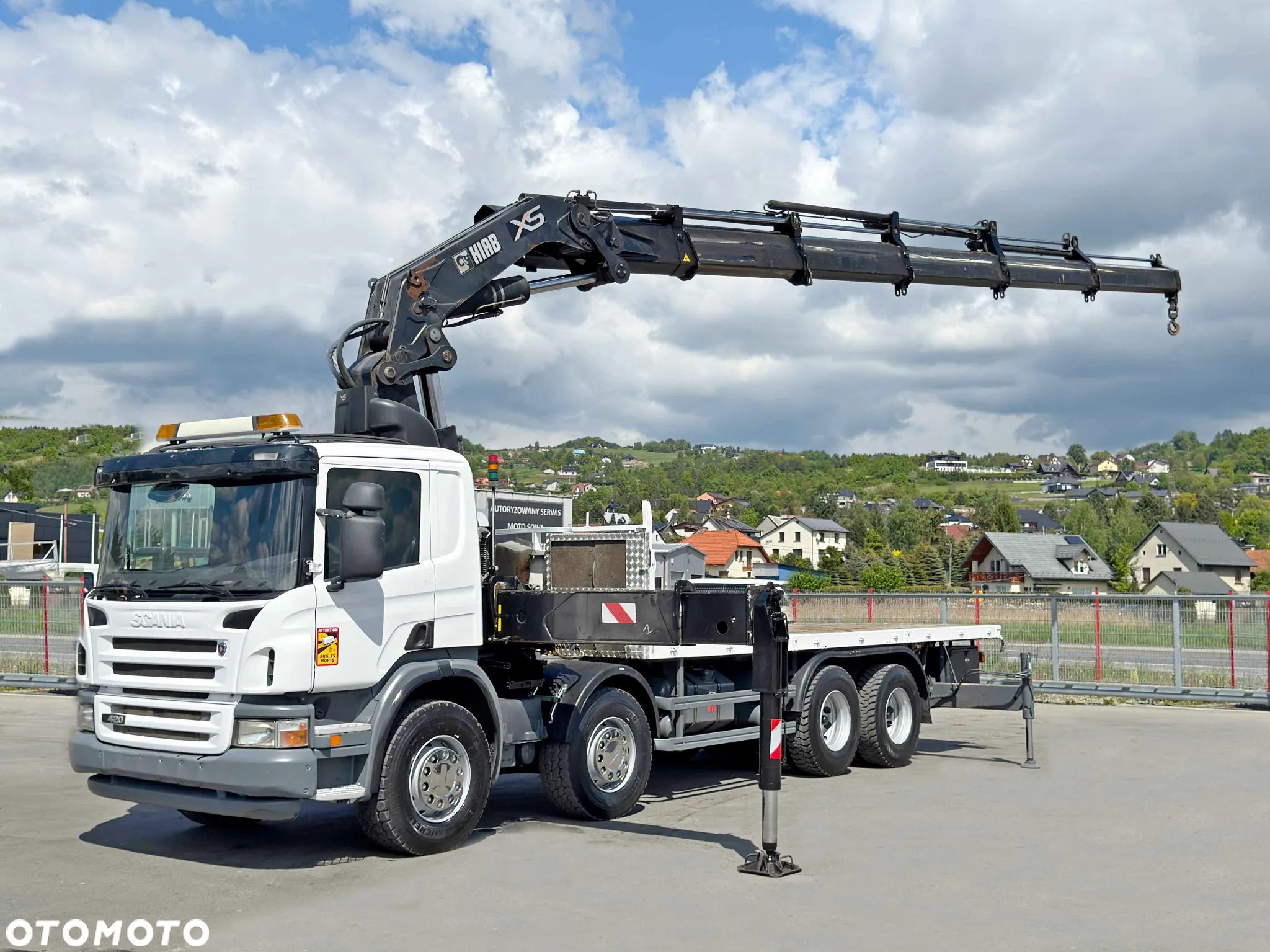 Scania P 420 * PLATFORMA 7,00 m * HIAB 600 EP - 5 + PILOT * 8x4 * STAN BDB - 2