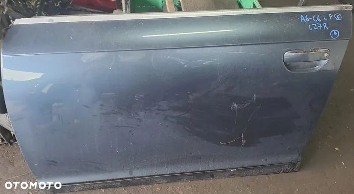 AUDI A6 C6 06r DRZWI LEWE PRZEDNIE LEWY PRZÓD LZ7R GOŁE - 1