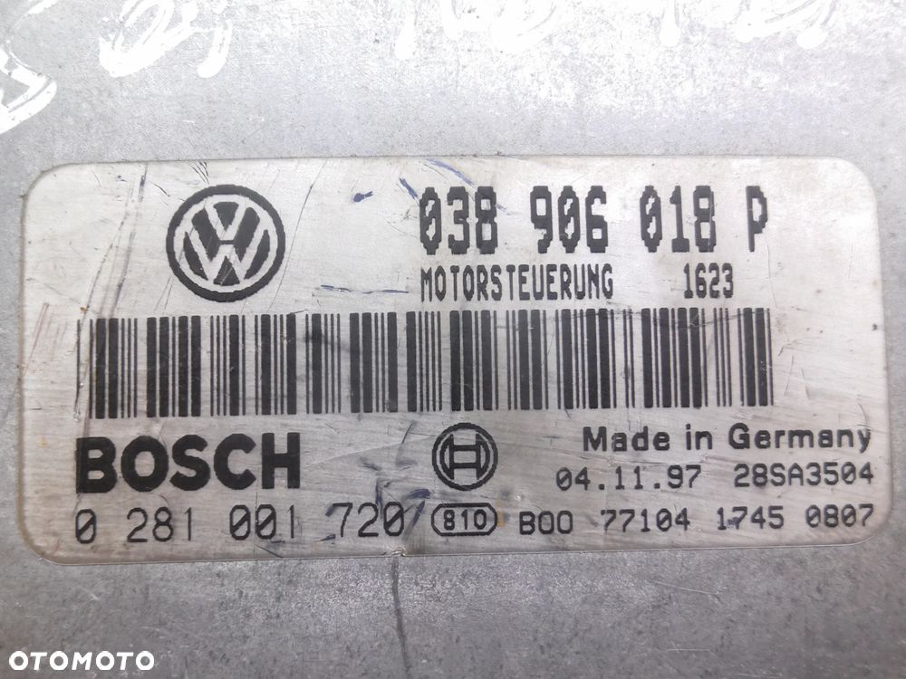 VW PASSAT B5 AUDI A4 1.9TDI ECU KOMPUTER STEROWNIK SILNIKA 038906018P 0281001720 POSIADAM 10 SZT - 9