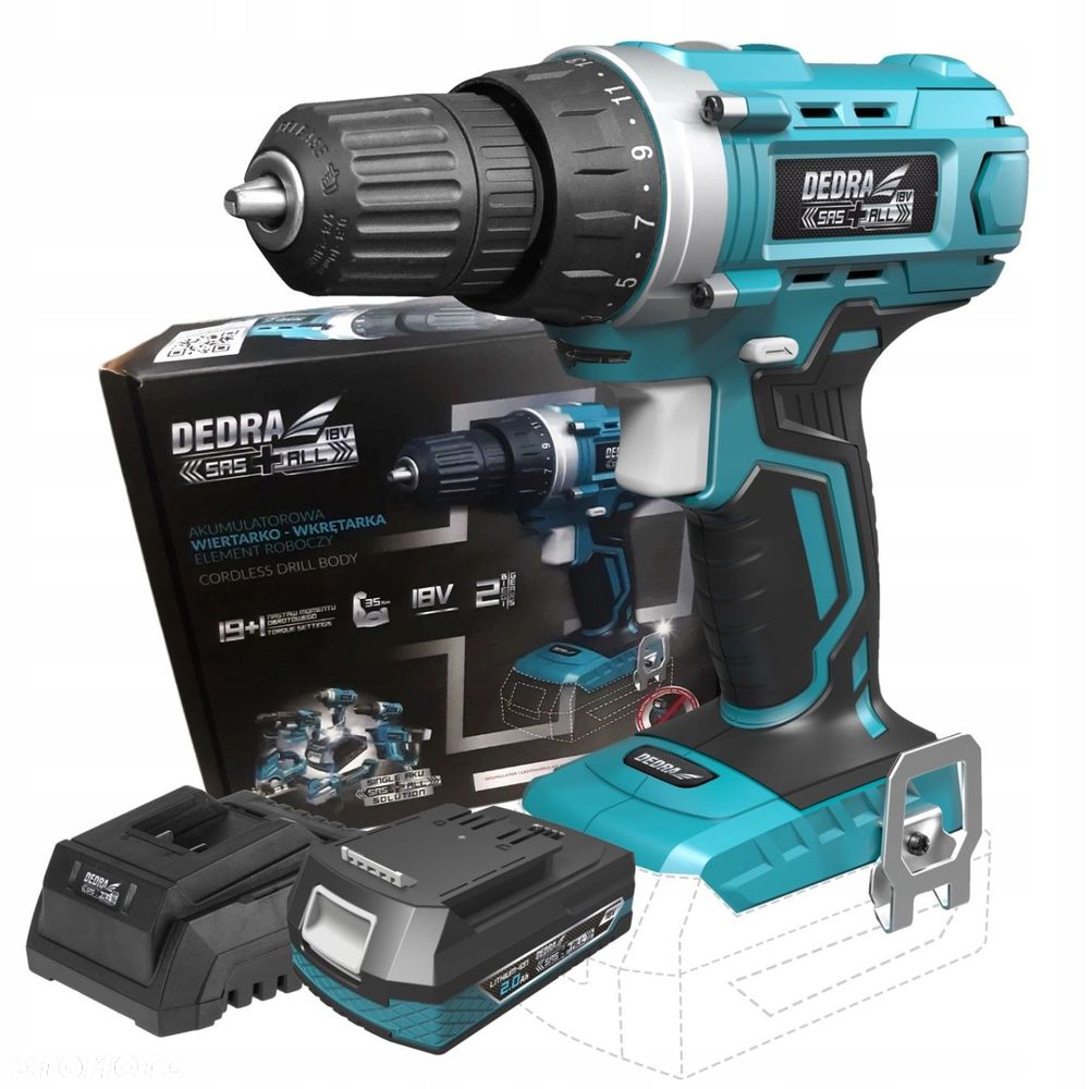 Wiertarko-wkrętarka uchwyt 10mm 18V dedra DED7040 - 8