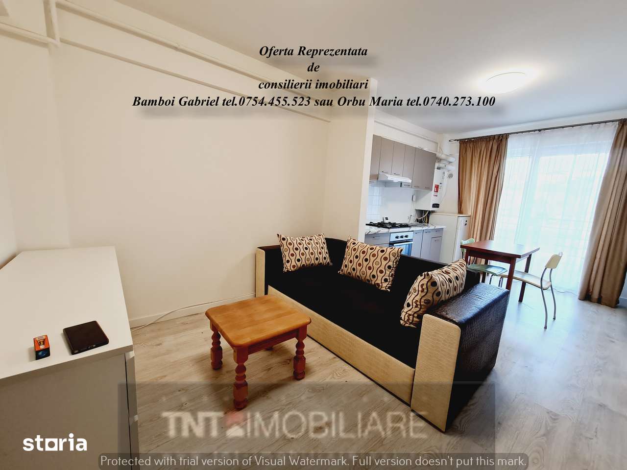 Apartament 2 camere open space de inchiriat bloc nou zona BuciumVisani — fotografia 3
