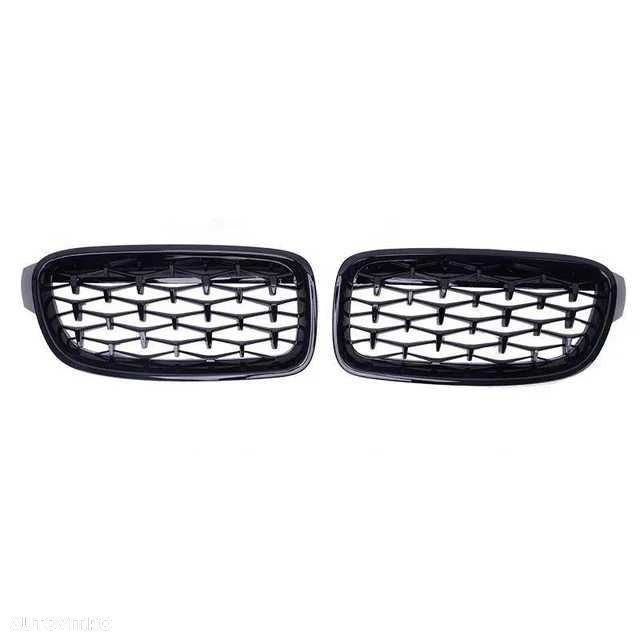 Grile Nari M Diamond BMW F30 F31 Negru Lucios Complet, Grila Dubla - 5
