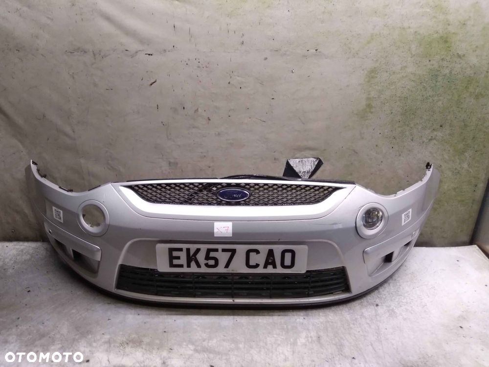 + ZDERZAK PRZÓD PRZEDNI FORD S-MAX 76 SREBRNY HALOGENY - 1