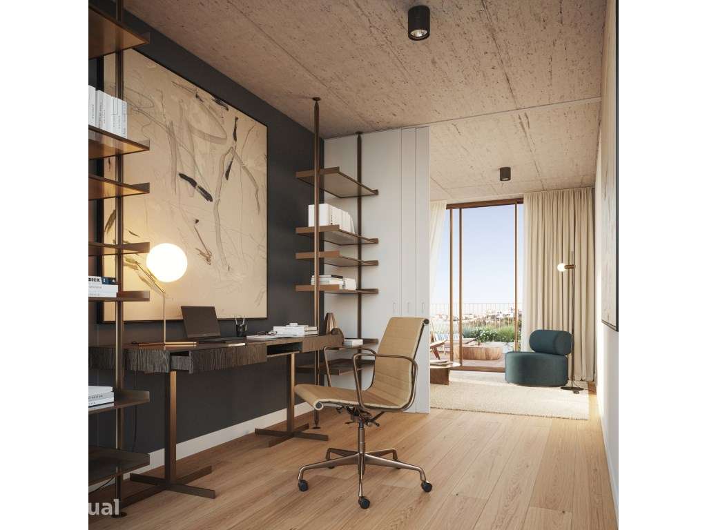 T2 novo à venda | 122,86 m² e terraço | Piscina e ginásio em Mafra - Grande imagem: 4/6