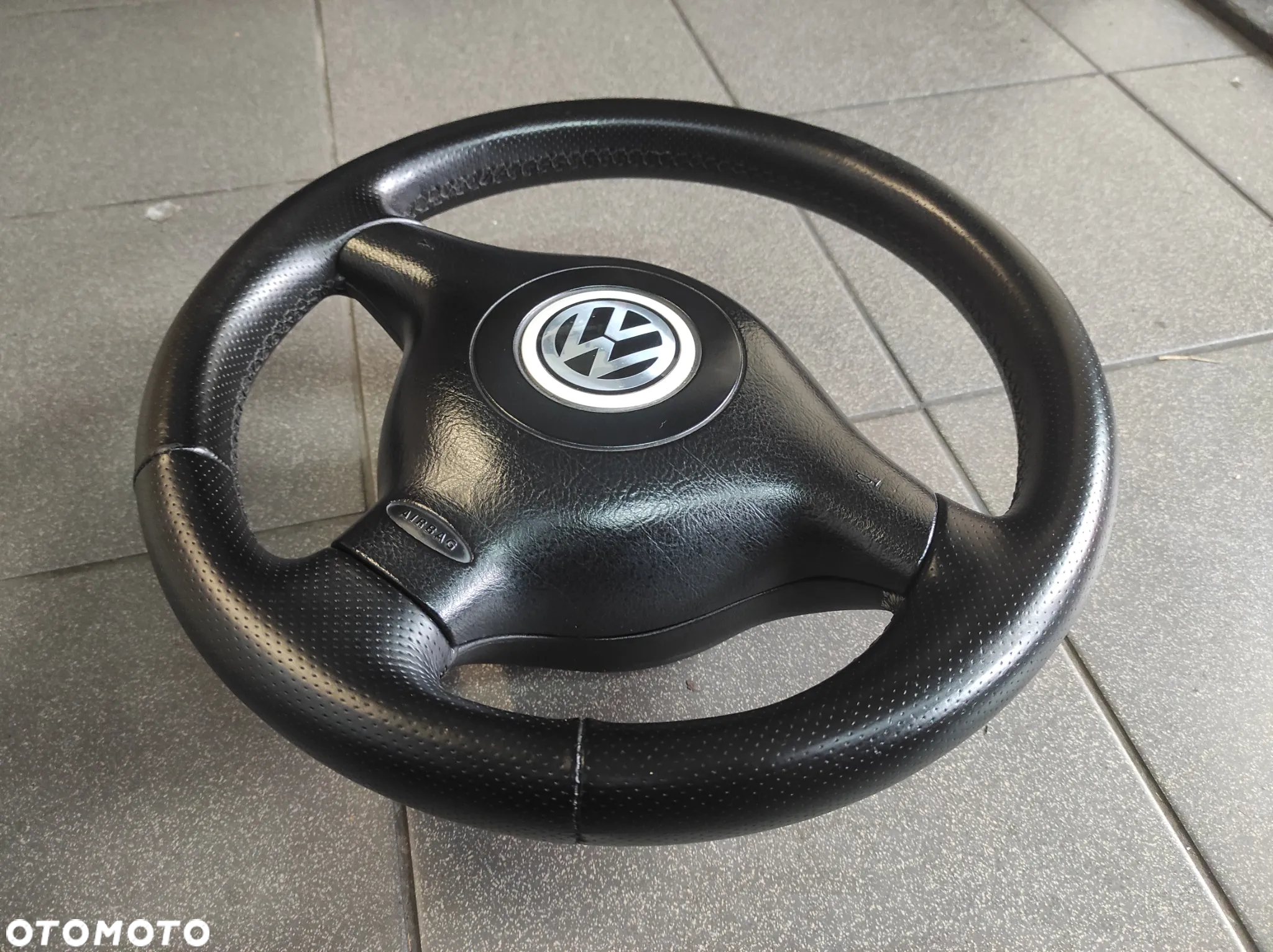 KIEROWNICA 3 RAMIENNA SKÓRA SKÓRZANA PIKOWANA VW PASSAT B5 BORA GOLF 4 POLO WYSYŁKA !!! - 3