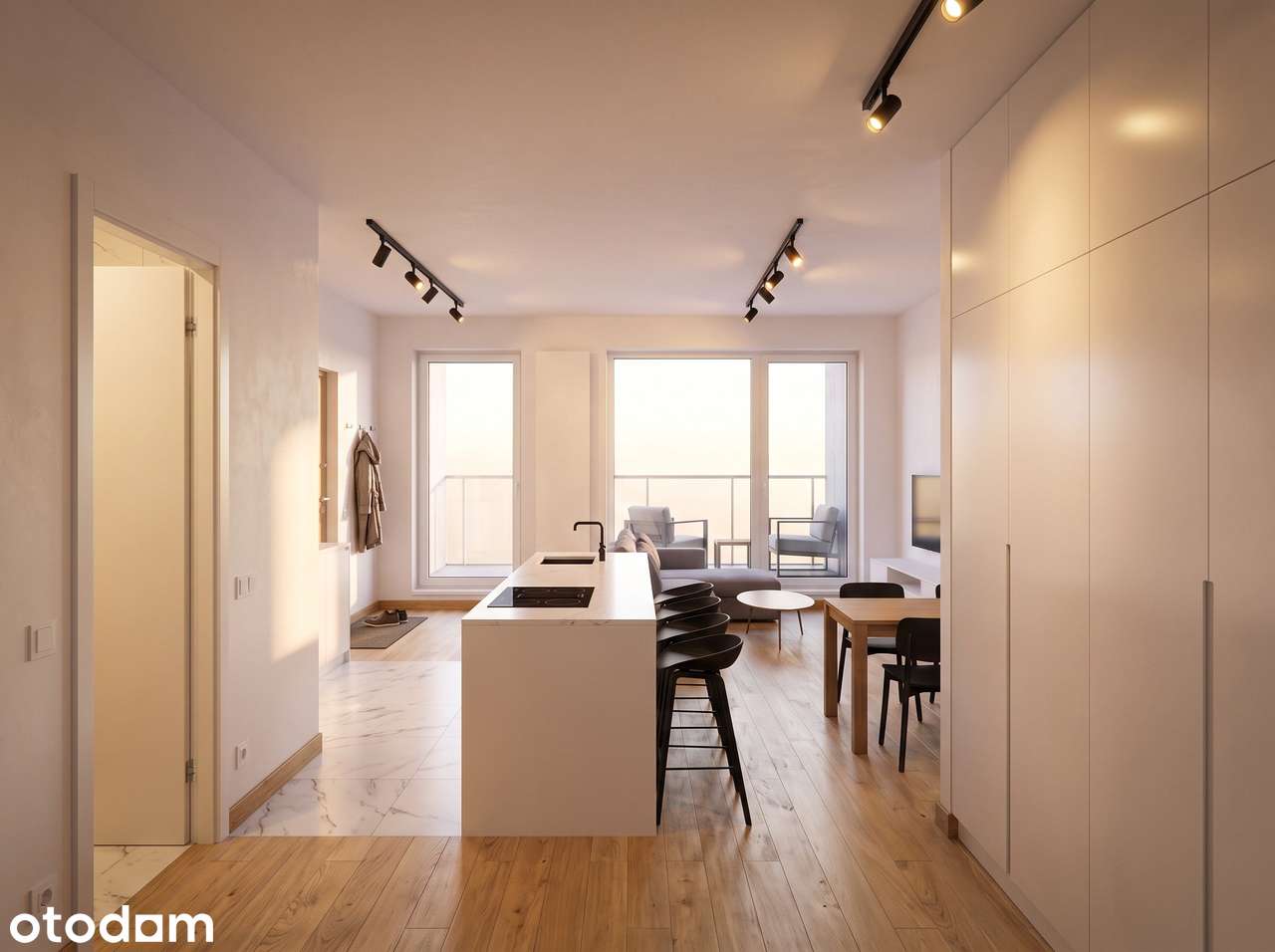 Apartament 70 m² z garderobą i balkonem | 2 pokoje | Powiśle