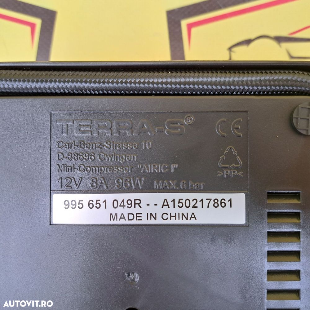 Compresor auto umflat roti original Dacia Renault 12V 96W 8A neutiliza - 6